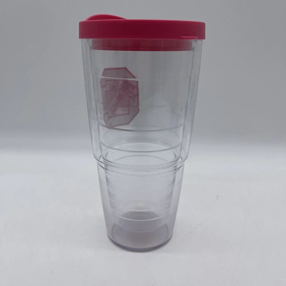 Tervis Tumbler Lot Of 2 Pink 24 oz USC Gamecocks Insulated Drinking Cups w/ Lids
